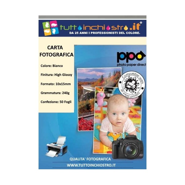 Glossy Photo Paper 10x15 240gr 50 sheets
