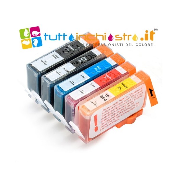 Kit 5 Cartucce HP 364XL Compatibile-B010A PHOTO-Tuttoink S.r.l.
