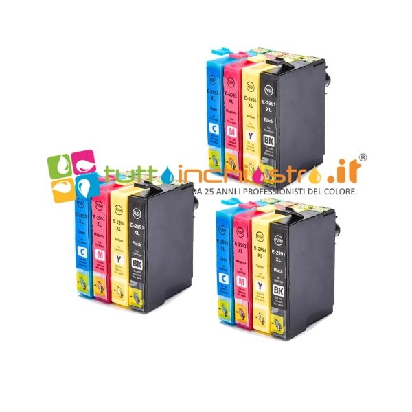Kit 12 cartridges compatible Epson T2995 compatible