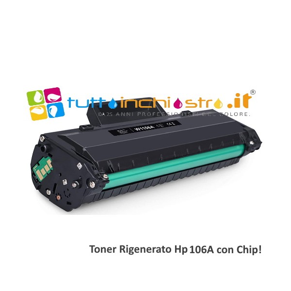 Toner W1106A HP 106A Nero Rigenerato con Chip-107A-Tuttoink S.r.l.